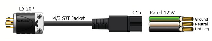 l6-30 to c15 power cord